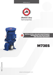 Montanari M73ES Directions For Installation, Use And Maintenance