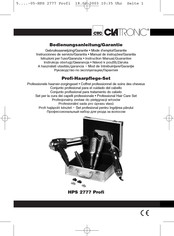Clatronic HPS 2777 Profi Instruction Manual & Guarantee