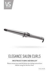 VS Sassoon ELEGANCE SALON CURLS Instruction Booklet