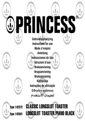 Princess 142501 Instructions For Use Manual