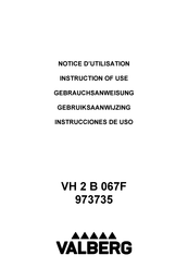 VALBERG VH 2 B 067F Instructions Of Use