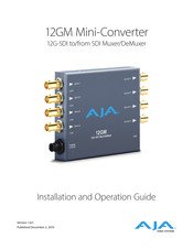 AJA 12GM Installation And Operation Manual