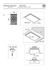 V-ZUG GK11TTG Assembly Instructions