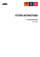 Ktm A61011953044 Fitting Instructions Manual