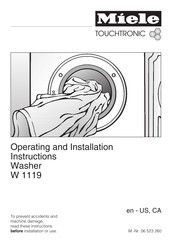 Miele W 1119 Operating And Installation Instructions