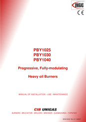 Unigas PBY1030 Manual Of Installation - Use - Maintenance