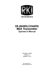 RKI Instruments 65-2649XLCH44SS Operator's Manual
