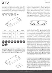 GTV SLIM HQ LD-SZAHQ15W-MA Manual
