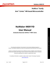 Nuvoton NuMicro NuMaker-M091YD User Manual