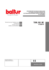 baltur TBML 900 ME Instruction Manual For Installation, Use And Maintenance