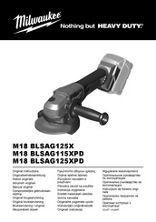 Milwaukee M18 BLSAG125X Original Instructions Manual