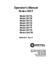 Emcore ORTEL 5017F Operator's Manual
