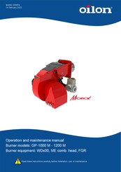 Oilon GP-1000 M Operation And Maintenance Manual