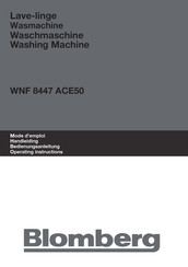 Beko WNF 8447 ACE50 Operating Instructions Manual
