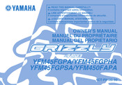 Yamaha Grizzly 450 2010 Owner's Manual