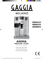 Gaggia Anima Operating Instructions Manual