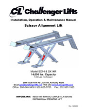 Challenger Lifts SX14 Installation, Operation & Maintenance Manual