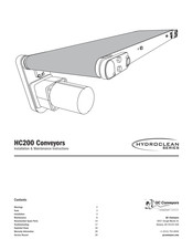 QC Conveyors HYDROCLEAN Series Installation & Maintenance Instructions Manual