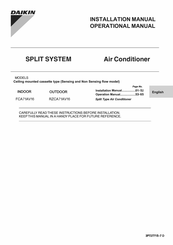 Daikin FCA71AV16 Installation Manual