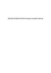 Bdcom GP3600-08 GPON Installation Manual