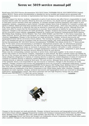 Xerox wc 5019 Service Manual