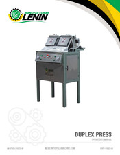 Manufacturas Lenin DUPLEX PRESS Operation Manual