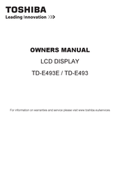 Toshiba TD-E493 Owner's Manual