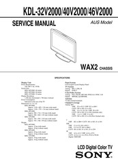 Sony KLV-32V2000 Service Manual