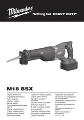 Milwaukee M18 BSX-402C Original Instructions Manual