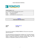 Ponovo PAC60CIP User Manual