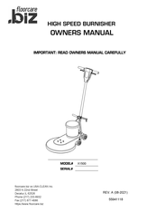 Floorcare.biz X1500 Owner's Manual