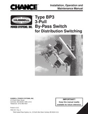 Hubbel CHANCE BP3R3M Installation, Operation And Maintenance Manual