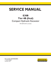 New Holland E30B Tier 4B (final) Service Manual