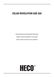 Heco CELAN REVOLUTION SUB 32A Owner's Manual/Warranty Document