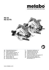 Metabo KS 55 Original Instructions Manual