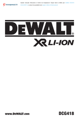 DeWalt DCG418NT-XJ Original Instructions Manual