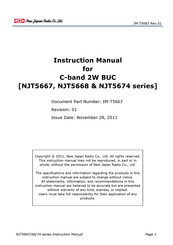 JRC NJT5667 Series Instruction Manual