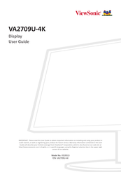 ViewSonic VA2709U-4K User Manual