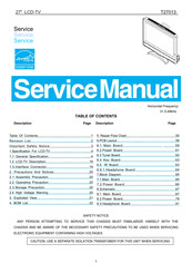 AOC T27013 Service Manual