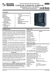 System Sensor FAAST FL2011EI-HS Quick Installation Manual