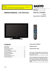 Sanyo LCD-42XF7 Service Manual