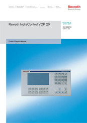 Bosch Rexroth IndraControl VCP 20 Project Planning Manual