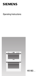 Siemens HB 903 Series Operating Instructions Manual