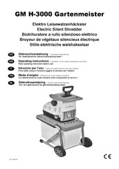 Gartenmeister GM H-3000 Operating Instructions Manual