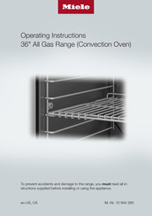 Miele HR11341G Operating Instructions Manual
