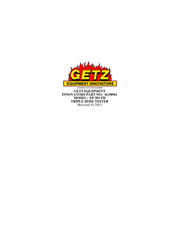 Getz Equipment Innovators EP 303 FH Quick Start Manual