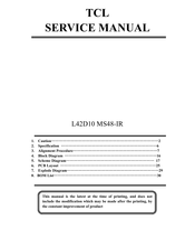 TCL L42D10 MS48-IR Service Manual