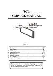 TCL 21E12 Service Manual