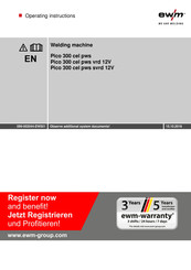 EWM Pico 300 cel pws svrd 12V Operating Instructions Manual