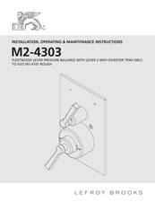 Lefroy Brooks M2-4303 Installation, Operating,  & Maintenance Instructions